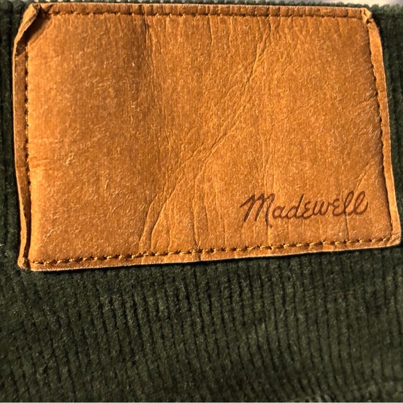Madewell The Perfect Vintage Wide-Leg Pant Corduroy Edition Forest Green Size 28 - Picture 10 of 16